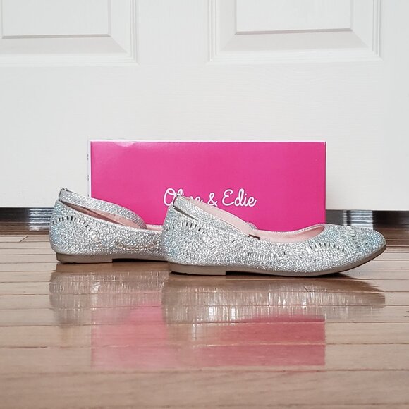 Olive and Edie Kid's Shimmer Flats - Picture 1 of 12